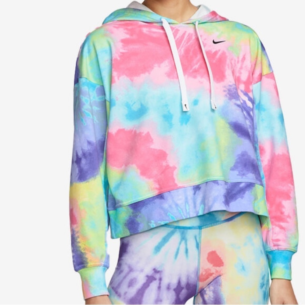 Nike Get Fit Tie Dye Training Hoodie Womens Large New DR8155 658 size small S